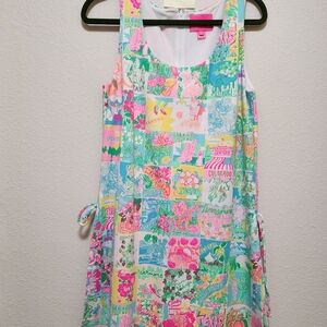 Vintage Lilly Pulitzer Multicolor Patchwork Tank Dress - Pink, Green, Blue State